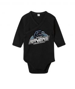 Baby Bodysuit Kimono Ravens schwarz